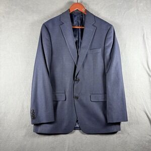 Lauren Ralph Lauren 42R Blue Check Sport Coat 2 Button Blazer Mens